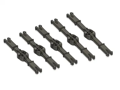 OO HO Model Railway Coach and Wagon Connectors Buckeye 3D print model