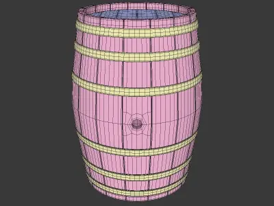Barrel Wooden 3D model purchase