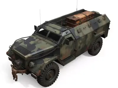 Necro-Tactical Armored Transport 3D Model Low-poly 3D model