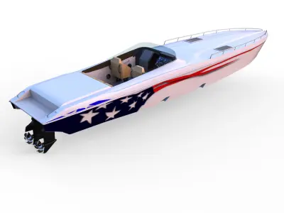 Black Thunder Boat 3D model