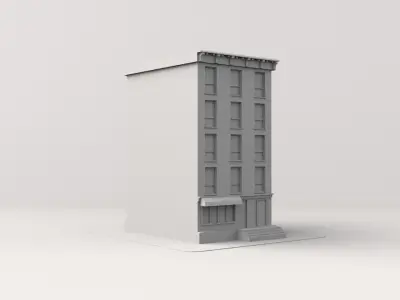 City building Low-poly 3D model