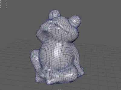 Garden Frog Low-poly 3D model