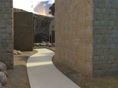 Ancient Settlement In Autumn 3D model purchase