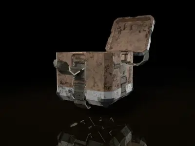 Sci-Fi Animated Lootbox Type4 Low-poly 3D model