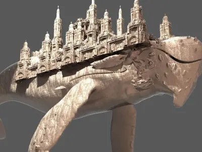 Dinosaur whale 1  3D model