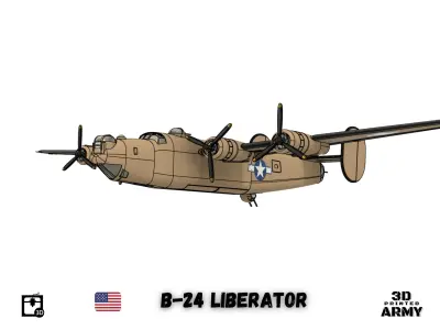 Consolidated B-24 LIBERATOR  - STL files for 3D printer 3D print model