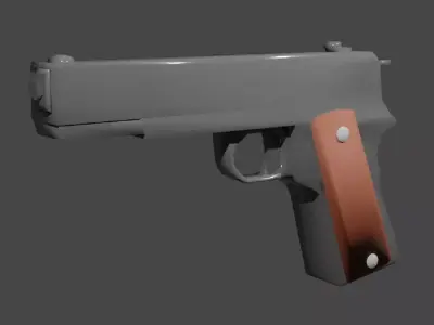 Simple Pistol 3D model