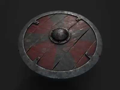 Viking Sheild Low-poly 3D model