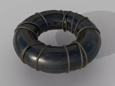 Tire Raft Low-poly 3D model
