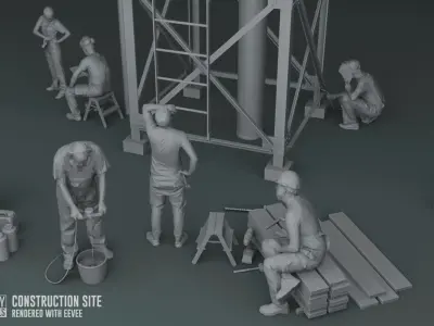 Construction Site 3D model get