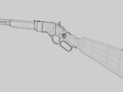 Winchester 1866 Low-poly 3D model purchase