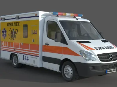 Mercedes Benz Sprinter 516 CDI GSF RTW Krankenwagen Ambulance 3D model