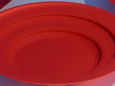 Gold pan set 3D model