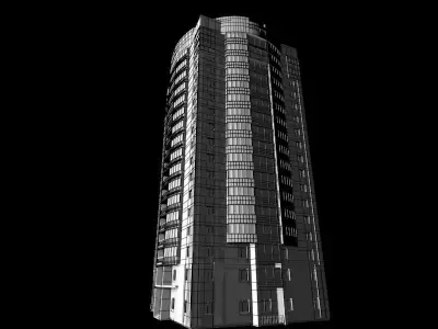 Building in modern City 3D model