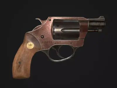 Charter Arms Undercoverette 32 Revolver Low-poly Low-poly 3D model