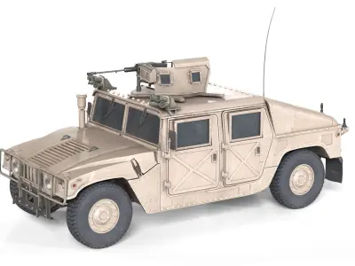 5 Military Vehicles Collection v9 Low-poly 3D model