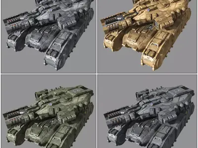 SF Heavy Tank - MK3 Low-poly 3D model