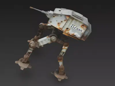 Titan Wasteland Walker 3D Model Low-poly 3D model