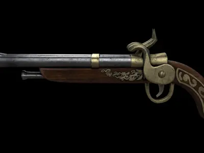 Gun Medieval Fantasy 3D model