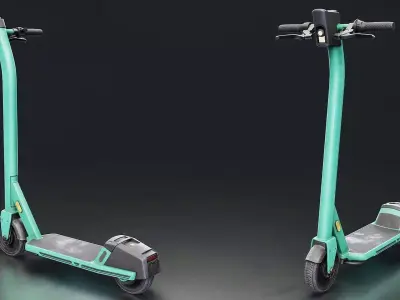 Electric Scooter 3D Model Low-poly 3D model