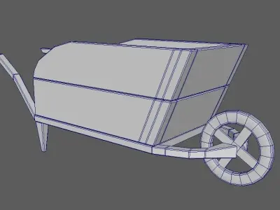 Wheel Barrow Low-poly 3D model buy