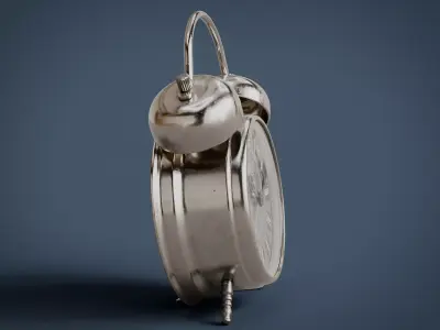 Vintage Alarm Clock Low-poly 3D model