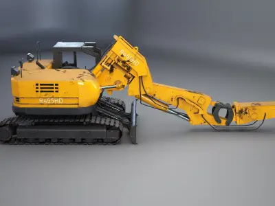 Generic Used Compact Tunnel Excavator Low-poly 3D model