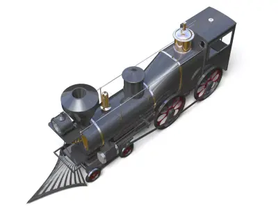 mini steam locomotive 3D model