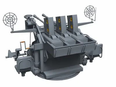 Type96 25mm 3 machinegun 3D model
