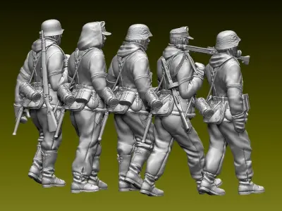 German soldiers 3D print model shop