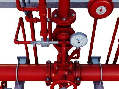 Industrial Pipes 3D model from CGTrader