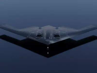 Northrop Grumman B-2 Spirit stealth bomber Low-poly 3D model