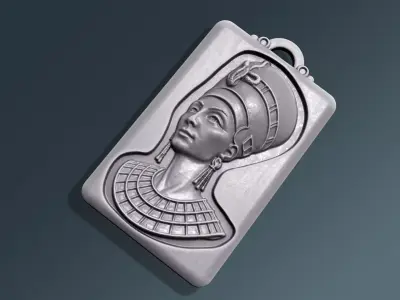 NEFERTITI QUEEN OF ANCIENT EGYPT PENDANT 3D print model
