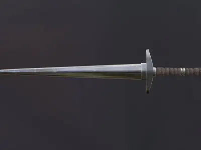 Two low-poly swords 3D models Low-poly 3D model Low-poly 3D model