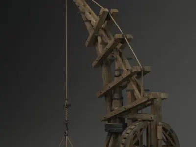 Old Wood Crane 3D model by detra40