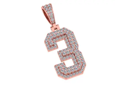 3 Initial Pendent 3D print model