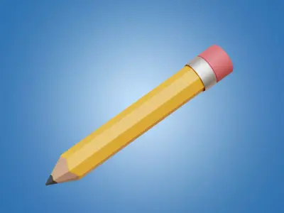 Pencil 3D illustration model 3D model