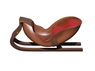 Christmas Santa Claus Sledge 3D model