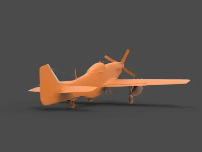 P-51 Mustang 3D print model