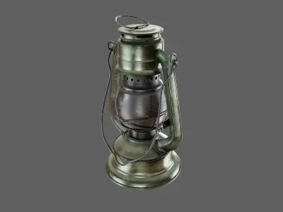 Oil Lamp  Low-poly 3D model
