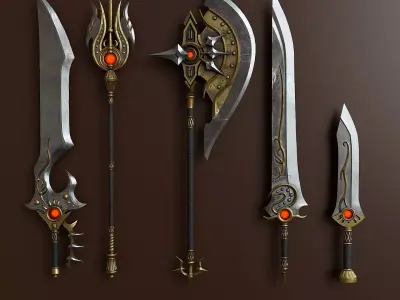 Fantasy weapon set 77 3D model