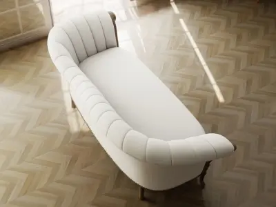 Furniture Sofa Chaise Lounge Low-poly 3D model
