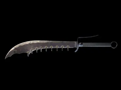 HIE Game Ready Chinese Big Knife N2 3D model