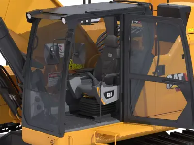 CAT Large EXcavators 374 Tier 4 Stage V 3D model