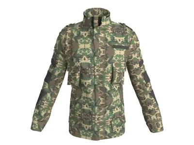 Military Uniform Jacket 3D model 3D model