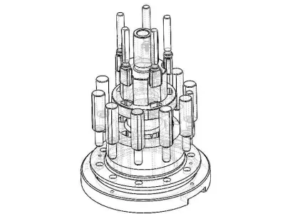 Hole Position Checking Gauges of Differential Case 3D model