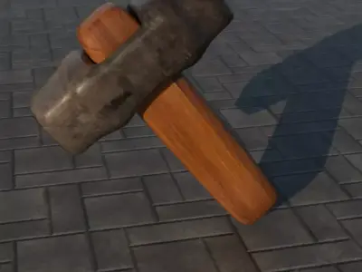 Hammer Free low-poly 3D model buy