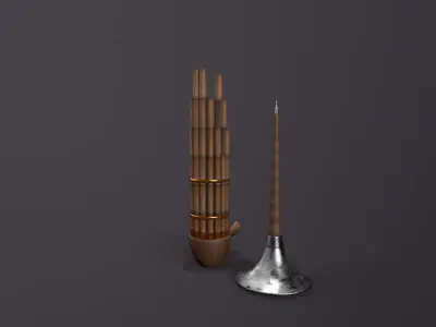 musical instruments Low-poly 3D model