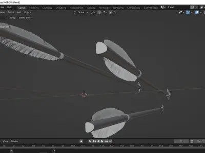 Arrow Archery weapon-3d Model Low-poly 3D model