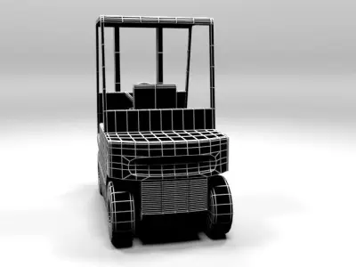 FORKLIFT LOWPOLY truck animation Low-poly 3D model